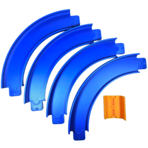 90 degree Curved Tracks Compatible with Hotwheels Racing Tracks - SET OF 4
