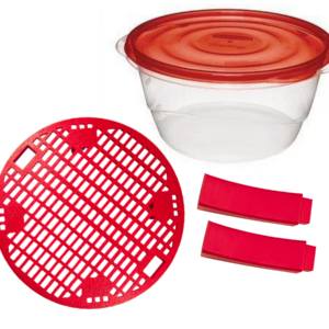 Breader Shaker Bowl - Personal Sized for Breading Hand Cut Fries, Pickles, Chicken Tenders, Shrimp and More