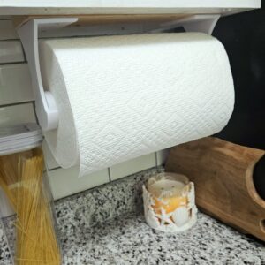 Oversized - Paper Towel Holder for Large or Jumbo sized rolls - Under Cabinet Mount